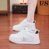 Popular Casual Shoes Women's Height Increase 4cm Soft Sole Sports Shoes Versatile 2025 Spring Women's Shoes Fashion Versatile White Shoes