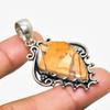 Brecciated Mookaite Gemstone 925 Silver Plated Jewelry Pendant 2.08"