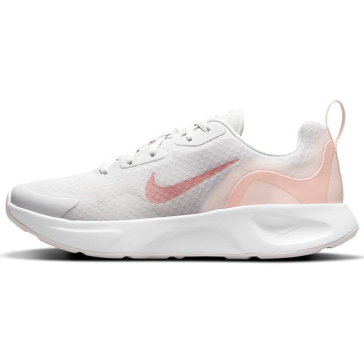Nike Удобные трендовые кроссовки для бега с амортизацией и противоскользящей подошвой, прочные, низкие, женские, белые с розовым, CJ1677-009