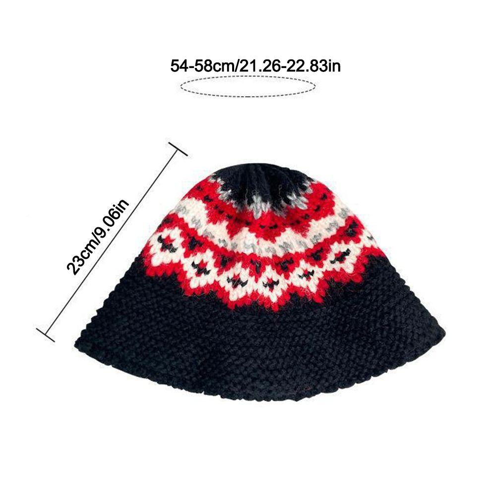 Casual Jacquard Women Beanie Cap Warm Thermal Fisherman Hat Knitted Hat Women