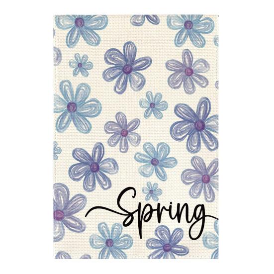 Spring Summer Floral Garden Flag 12x18 Inch Vertical Double Sided Colorful Flowers Welcome Yard Decor Farmhouse Outdoor Burlap Flag