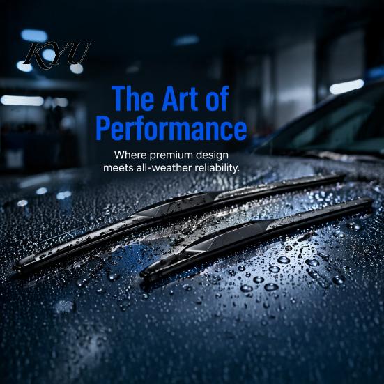 Heavy Duty Automotive Windshield Wipers 2Pcs Wiper Blades Set for Nissan Qashqai J12 2021-2024, 17/26 Noise Free Front Inch Wipers, Beamless