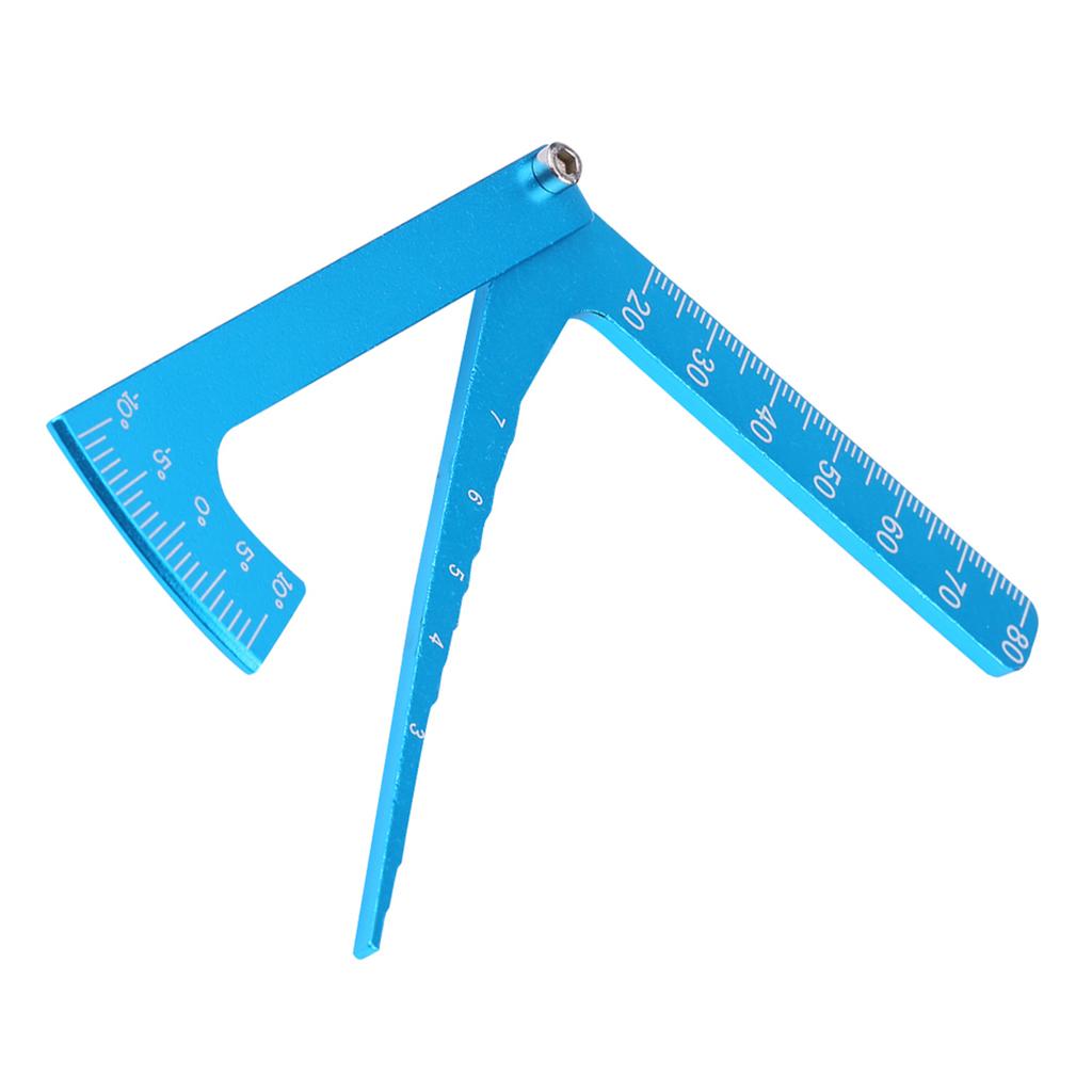 RC Accessory Blue Adjustable Ruler Adjusting Height And Wheel Rim Camber Tool