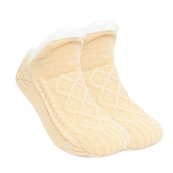 1 пара нескользящих носков для пола, теплые, комфортные, влагоотводящие, уютные, с флисовой подкладкой, вязаные, регулируемые, домашние носки-тапочки, праздничный подарок, зимние носки