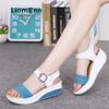 Ladies Chunky Wedge Sandals Women Summer High Heels White Sandals Flat Platform Sport Shoes