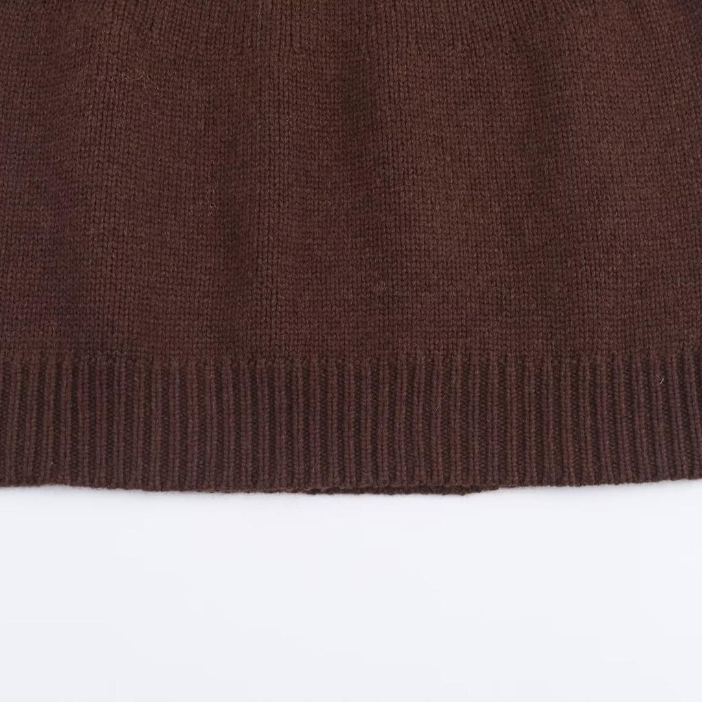 European and American style, new women's clothing, foreign style jacquard short-sleeved knitted sweater 3920/089/087