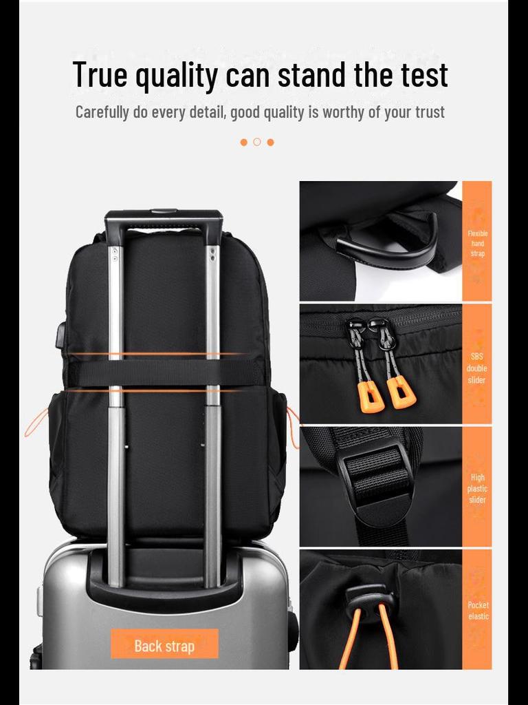 Мужской рюкзак Oxford Canvas большой вместимости 2023 года с USB-портом, для путешествий на открытом воздухе и использования в школе, с напечатанным логотипом