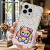 Phone Case: 2D flat suitable for iPhone 18 17 16 15 14 13 Pro, transparent four corner protective case, rainbow bear, Christmas and Halloween gifts