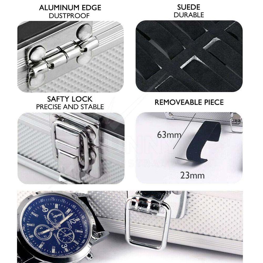 Коробка для хранения ювелирных изделий, коробка для хранения, алюминиевый сплав цинка, корпус для наручных часов, дисплей для браслета, шкатулка для часов, держатель для часов