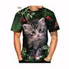 Новая модная рождественская рубашка с 3D-принтом, популярные футболки унисекс с принтом рождественской елки, снеговика, кота, короткий рукав