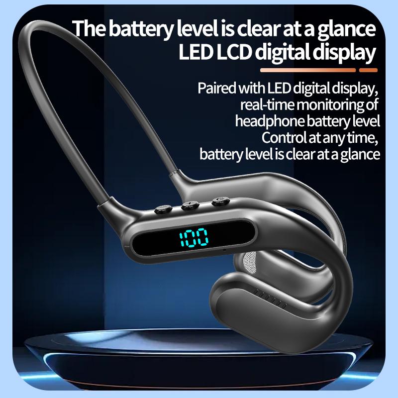 Беспроводной Bluetooth 6.0 наушник с воздушной проводимостью, спортивная гарнитура, Hi-Fi стерео наушник, наушники с микрофоном и шумоподавлением