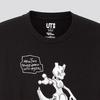 Uniqlo X Pokemon Коллаборация Аниме Принт с Буквами Круглый Вырез Короткий Рукав Футболка Унисекс Футболка Черный 430585-09