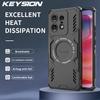 KEYSION Полый чехол для отвода тепла для Motorola Edge 50 Pro 5G Силикон+ПК Магнитный охлаждающий противоударный чехол для телефона для Edge 50 Pro