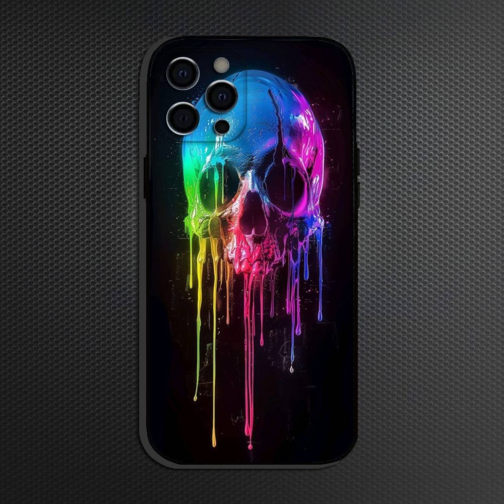 Skeleton Phone Case For iPhone 16,15,14,13,12,11 Plus,Pro Max, Others Soft Black Cover