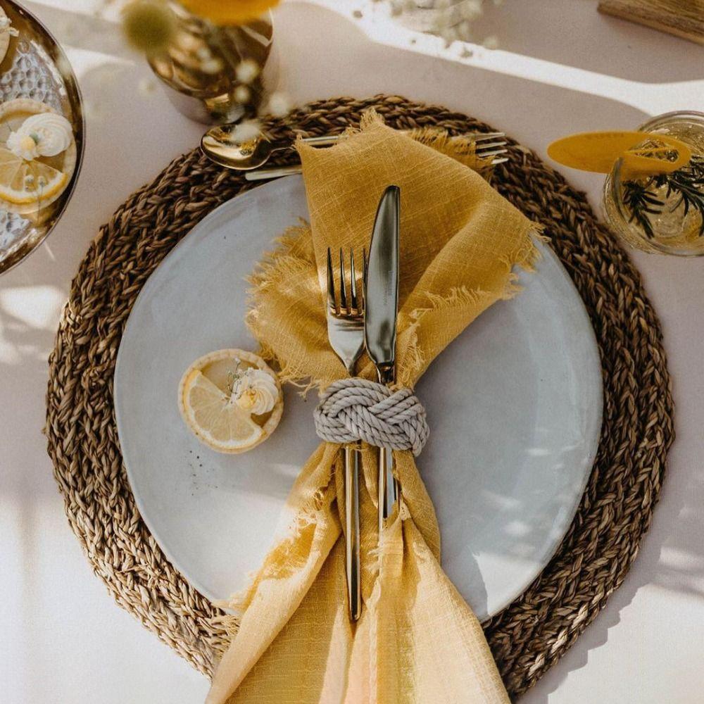 Various Colors Banquet Home Hotel Table Decoration Party Design Mat Party Supply Napkin Tea Towels