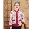 Grandma Sweater In Autumn and Winter, Old Lady Coat, Middle-aged and Old New Mother's Cashmere Padded Cardigan Sweater