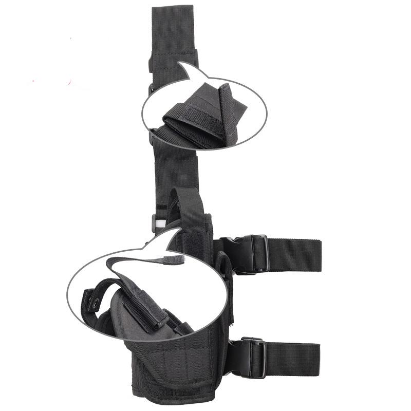 Регулируемая тактическая армейская черная кобура для пистолета с откидной ножкой и держателем для бедра