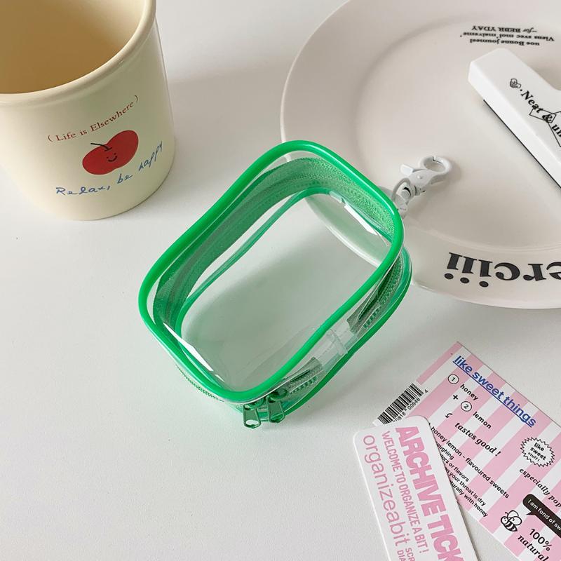 Прозрачный ПВХ плюшевый органайзер для хранения кукол, квадратный кошелек-органайзер для наушников с брелоком, аниме мультяшный дисплей для игрушек, защитный чехол