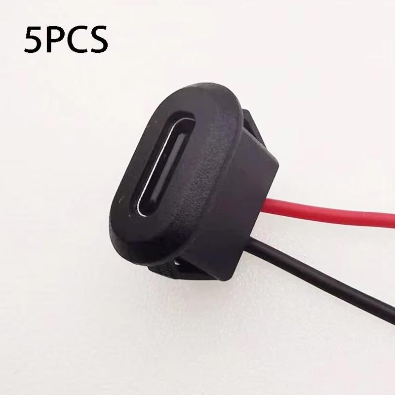 5PCS USB 2.0 Direct Pressure Welded Wire Type Mother Lamp Toy Charging Port Table Lamp Precision Instrument Charging Port