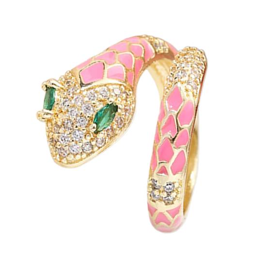 Yousheng женское кольцо на палец с регулируемым отверстием, сверкающие стразы, кольцо в форме змеи, коктейльное ювелирное украшение для вечеринки, подарок