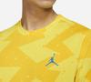 Jordan T Shirts Men's Yellow Crew Neck Moderate Straight Fit CJ6216-728