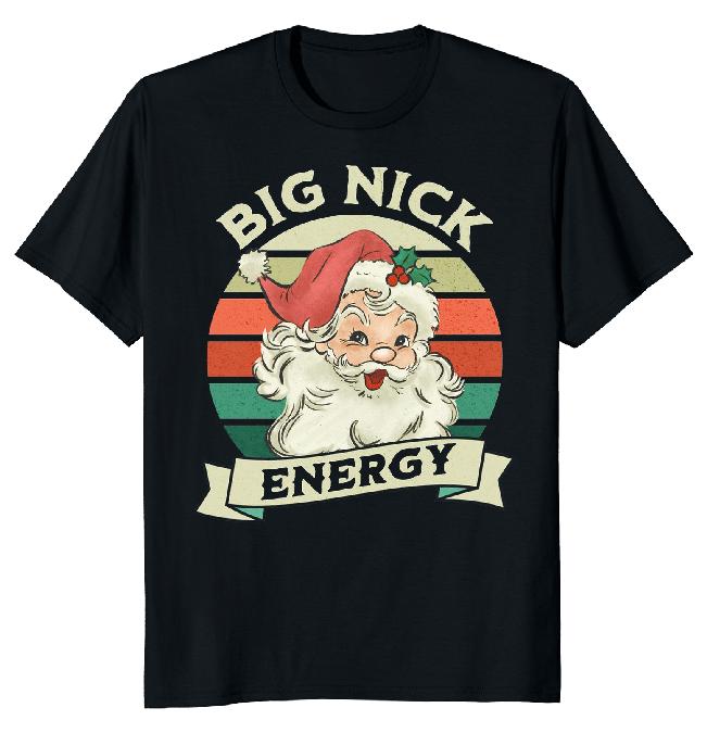 Футболка унисекс в стиле ретро Big Nick Santa Energy