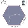 Шестиугольная подстилка, тент для палатки, подстилка для пикника, водонепроницаемый, легкий тент, коврик для палатки, шестиугольная одностоечная палатка (320*370см)