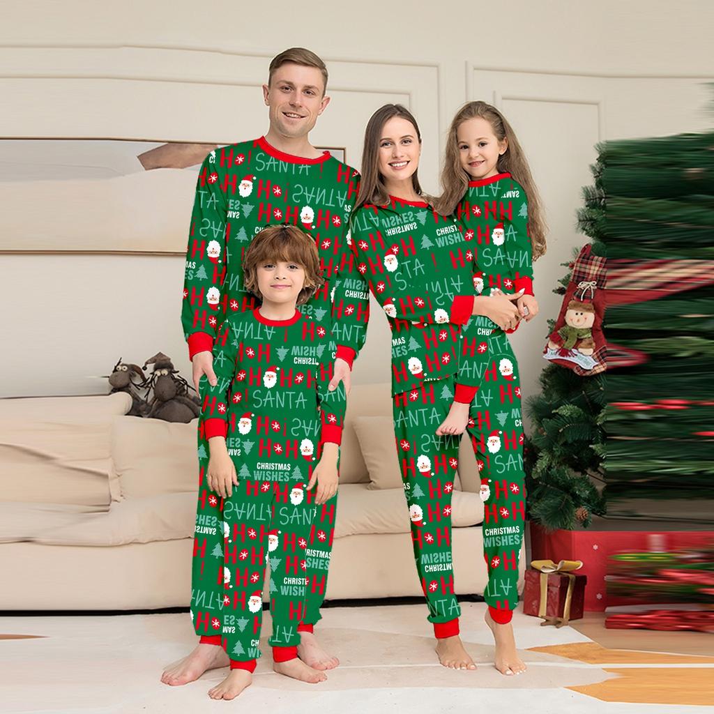 Рождественский комплект для семьи, родителей и детей, предметы интерьера, рождественская пижама, комплект из двух предметов