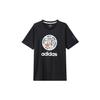 Adidas Neo X Keith Haring Cartoon Logo Print Sports Short Sleeve T-Shirt Unisex Tops Black HD7271