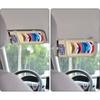 Car CD Case Holder, Vehicle Sun Visor Organizer for Cars with 12 DVD Storage Sleeves, 1 Mesh Pocket, 1 Pen Holder and Elastic Strap, Khaki