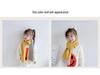 Double-Sided Imitation Cashmere Kids' Scarf – Warm Cartoon Tassel Shawl for Boys & Girls