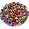 Смешанные цвета мода для сережек ожерелье изготовление креативных круглых плоских улыбок 50 шт 7 мм DIY ювелирные аксессуары свободные бусины