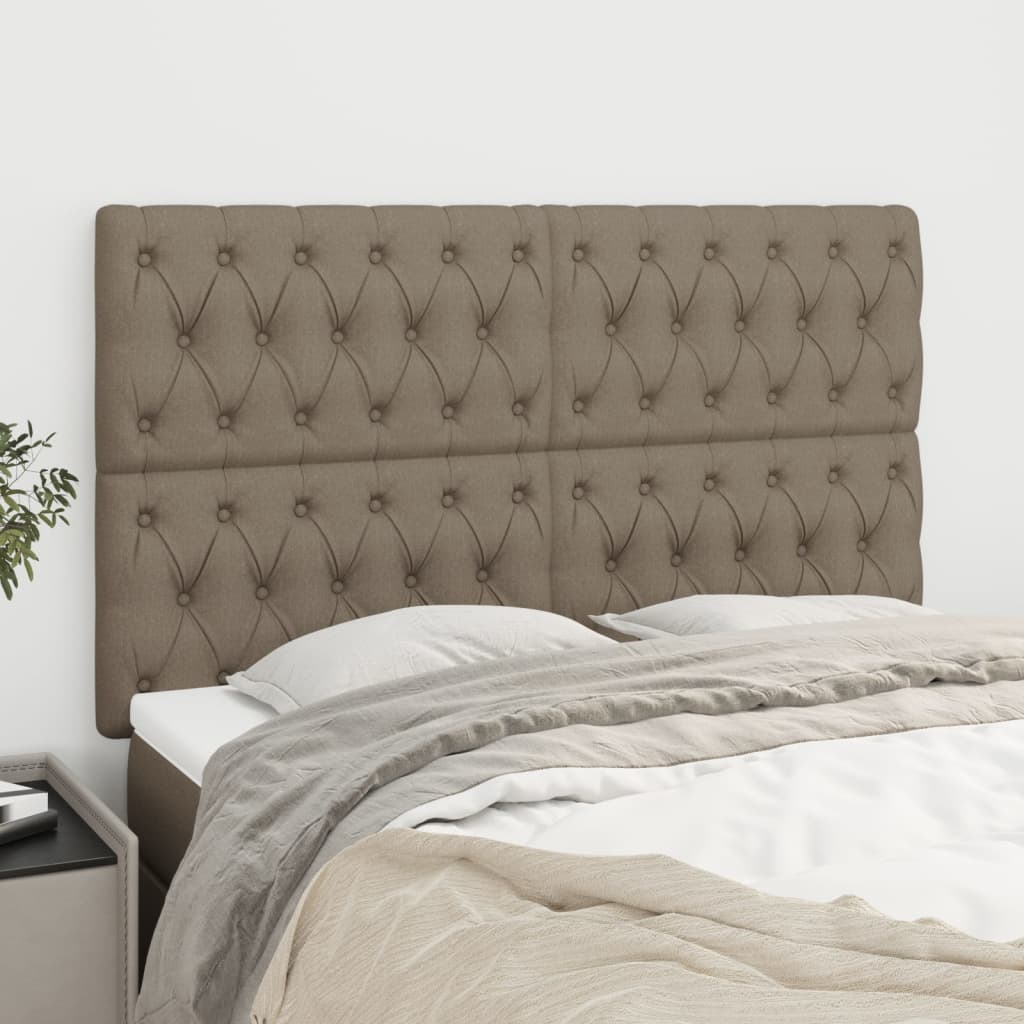Headboard Taupe 160x7x118 128 cm Fabric