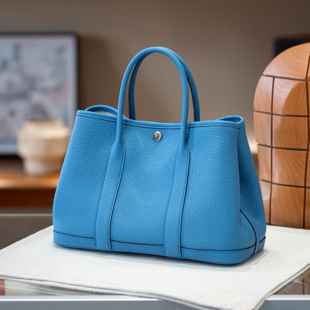 Верхний слой N+togo Cowhide Garden Bag 30 Кожаная женская сумка-тоут Большая вместительная сумка для поездок на работу