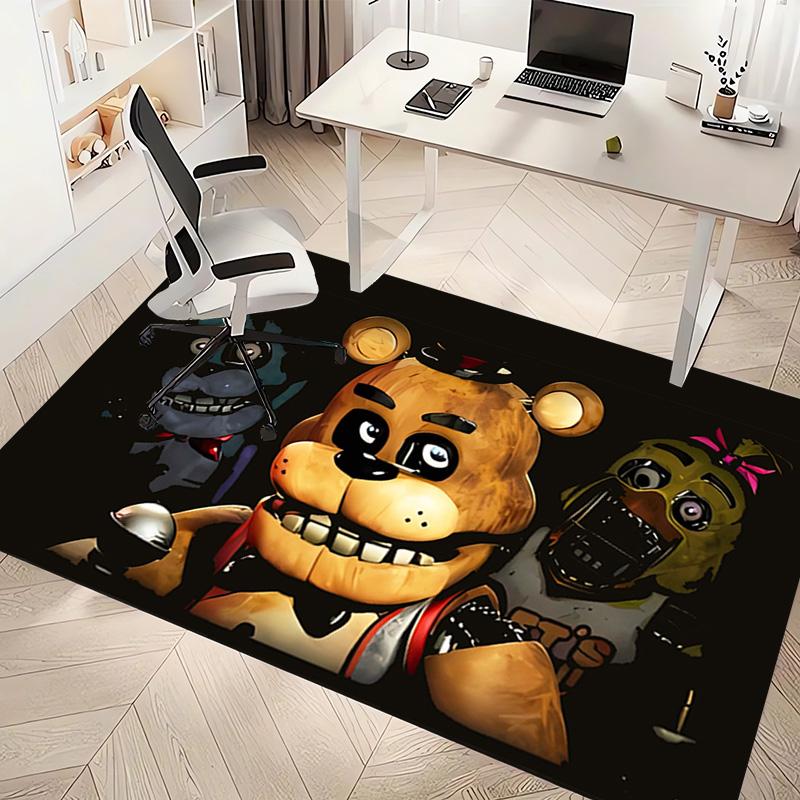 1pc Five Nights at Freddy's2 Print Area Rug - Soft, Washable Non-Slip Indoor Mat, Living Room, Home Office Decorative Rug,Office Decorative