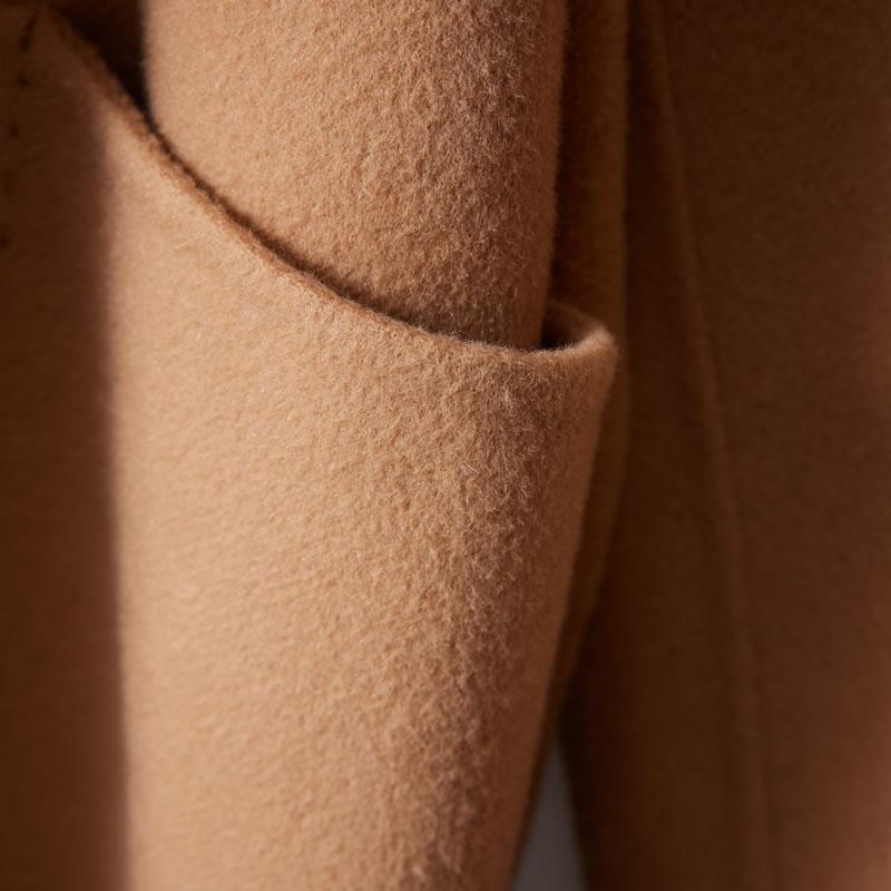 Женское пальто из 100% шерсти TIDENOVEL Осеннее шерстяное длинное пальто Ручной работы Пальто-бушлат Зимняя теплая шерстяная длинная куртка Кашемировое пальто