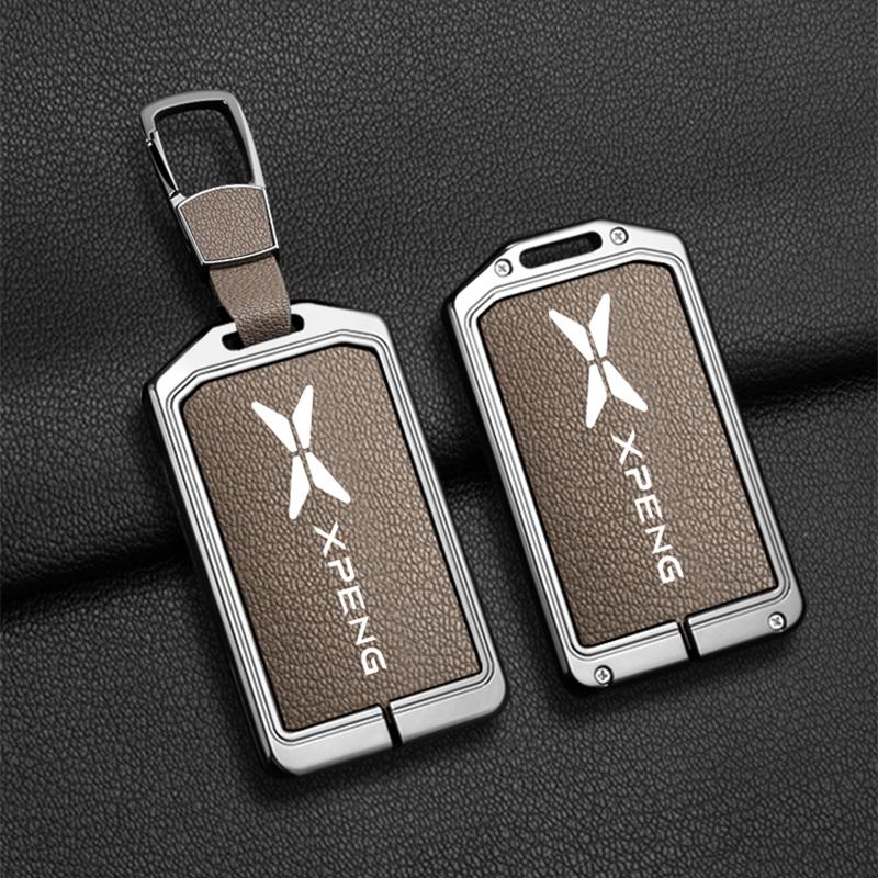 Car Zinc Alloy Leather NFC Card Key Case Cover for  Xpeng P7+ P5 G6 G7 G9 G31 2026 2025 2024 Auto Protector Keychain Accessories