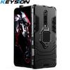 KEYSION Shockproof Armor Case For Xiaomi Mi 9T Pro Redmi K20 Pro Stand Holder Car Ring Phone Cover