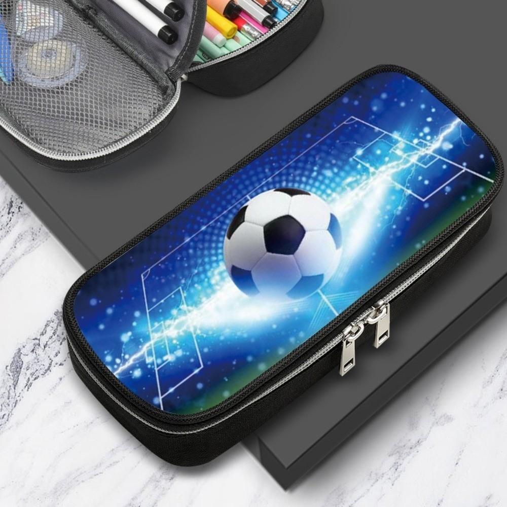 Sports Theme Soccer Pattern Pen Bag Soccer Pattern Multifunction Bag New Pencil Case  Gift