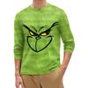 Men's Fashion Printed Round Neck Long Sleeve Bottoming Shirt Top