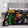 Game Thumb a Green Garden Grow Grow a Garden Knitted Blankets Velvet Lightweight Thin Throw Blanket for Airplane Travel Bed Rug