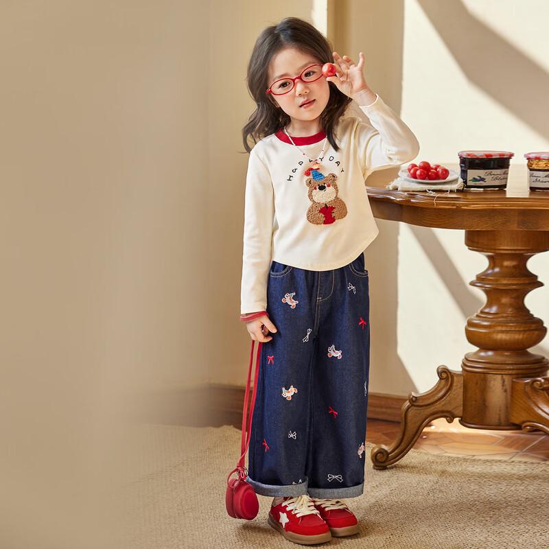 Футболка с длинными рукавами и мультяшным рисунком LUSON Little Obao для девочек