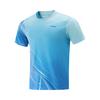 Comfortable Simple Versatile Round Neck Quick-Dry Short Sleeve T-Shirt Men Tops Light-Wax-Blue AAYV115-3