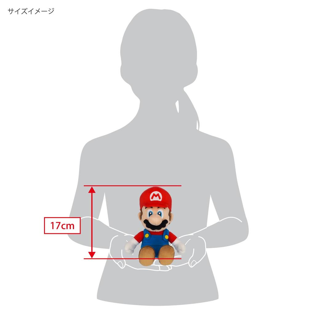 Sanei Boeki Коллекция Super Mario ALL STAR Плюшевая игрушка Марио AC01 (S) Ш11×Г11×В24см