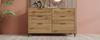 (=834445AAD) Chest of Drawers, Sideboard with 6 Drawers, 120 x 40 x 76 cm in Dark Oak, Sideboard Highboard for Bedroom & All Living Areas