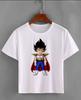 2026 Summer Dragon Ball Kid Goku Unisexs TShirt White Wu Symbol Graphic 100 Cotton Oversized Breathable Casual Short Sleeve Tee
