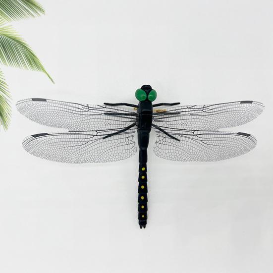 Поддельная декорация стрекозы с клипсой-стержнем Портативный отпугиватель комаров и мух для кемпинга на открытом воздухе Имитация 3D-модели стрекозы Украшение Детская развивающая игрушка