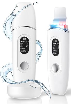 Вода для красоты лица IPX7 Ультразвуковой очиститель пор EMS Лифтинг Световой уход за кожей Ингредиент красоты Ультразвуковой Домашний уход за красотой Международный Светодиодный ЖК-дисплей Зарядка для младенца Дневная