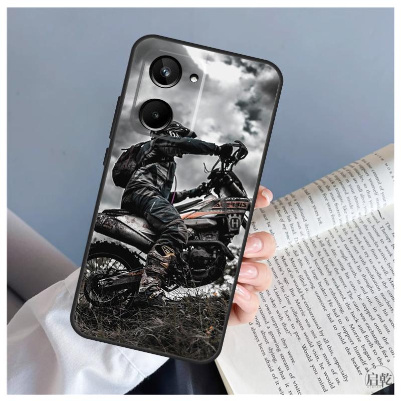 Чехол для Realme C61 C63 C71 C55 C67 C51 C75 C65 C53 C35 11 12 13 14 Pro Plus GT6 GT7 15 Pro с мотоциклом для мотокросса