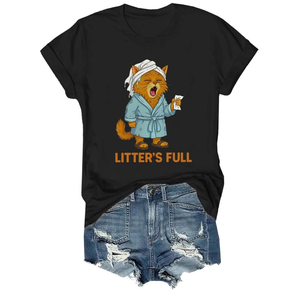 Женская и мужская унисекс модная футболка с принтом, круглым вырезом и коротким рукавом, пуловер